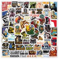 Pacote de adesivos, ferramentas de soldagem e desenhos animados engraçados, 100 unidades à prova d'água