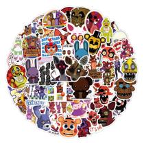 Pacote de adesivos Fives Night Freddys Anime, vinil impermeável, 50 unidades Pacote de adesivos Fives Night Freddys Anime, vinil impermeável, 50 unidades