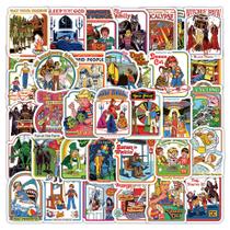 Pacote de adesivos fofos para festas de fim de ano, 50 peças de decalques para festivais de desenhos animados Pacote de adesivos fofos para festas de fim de ano, 50 peças de decalques para festivais de desenhos animados