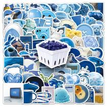 Pacote de adesivos Generic Blue Aesthetic, 100 unidades de decalques de vinil Pacote de adesivos Generic Blue Aesthetic, 100 unidades de decalques de vinil