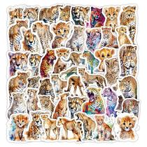 Pacote de adesivos Generic Leopard and Cheetah, 50 unidades Pacote de adesivos Generic Leopard and Cheetah, 50 unidades