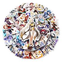 Pacote de adesivos Genshins Impacts Anime 50 unidades 4-8 cm