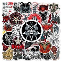 Pacote de adesivos Gothic Horror Dark Devil Skull Occult, 50 unidades Pacote de adesivos Gothic Horror Dark Devil Skull Occult, 50 unidades