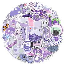 Pacote de adesivos, grafite roxo, 50 unidades de vinil fofo de desenho animado