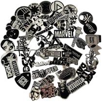 Pacote de adesivos: imitação de metal, anime, vinil impermeável, 55 unidades