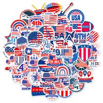 Pacote de adesivos Independence Day Anime Waterproof Vinyl x50