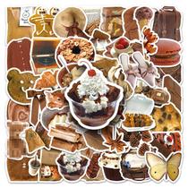 Pacote de adesivos Ins Style Graffiti Vinyl Brown Aesthetic 50 unidades Pacote de adesivos Ins Style Graffiti Vinyl Brown Aesthetic 50 unidades