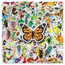Pacote de adesivos Insect 110 peças de desenho animado impermeável para bricolage