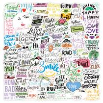 Pacote de adesivos inspirador de 50 unidades, decalques Positive Quote