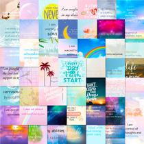 Pacote de adesivos Inspirational Quote, 50 unidades Aesthetic Motivati