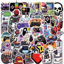 Pacote de adesivos: jogo retrô, 57 unidades, Cartoon Gamer Controller Pacote de adesivos: jogo retrô, 57 unidades, Cartoon Gamer Controller