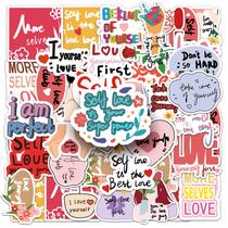 Pacote de adesivos Keep Calm Motivational English Quote x50