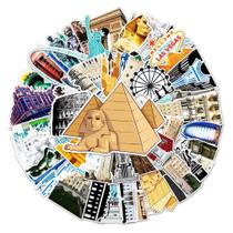 Pacote de adesivos Landmarks Buildings Anime 64 unidades para carro