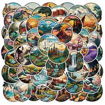 Pacote de adesivos Landscape 55 peças de decalques de vinil impermeáveis
