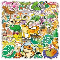 Pacote de adesivos Lizard Vinyl, 50 unidades à prova d'água para decoração de bricolage