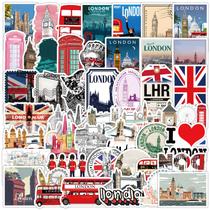 Pacote de adesivos London Travel, 50 unidades Vintage British Landmark