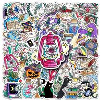 Pacote de adesivos Magic Doodle Cartoon Cute Witchcraft 50 unidades