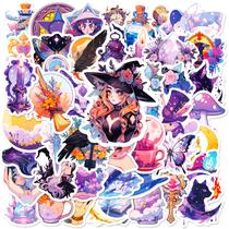 Pacote de adesivos Magic Element Anime, vinil impermeável, 50 unidades Pacote de adesivos Magic Element Anime, vinil impermeável, 50 unidades