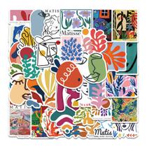 Pacote de adesivos Matisse Style Art, 50 unidades abstratas e coloridas, Vi