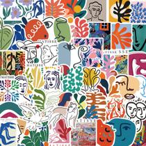Pacote de adesivos Matisse Style Art, 50 unidades, vinil impermeável