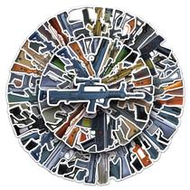 Pacote de adesivos Military Gun Graffiti Anime Waterproof 50 unidades