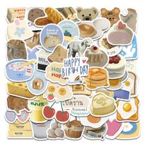 Pacote de adesivos: Milk Butter Bread, 63 unidades, tema gastronômico para bricolage Pacote de adesivos: Milk Butter Bread, 63 unidades, tema gastronômico para bricolage