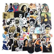 Pacote de adesivos Mona Lisa Literary Anime, vinil impermeável, 100 unidades