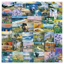 Pacote de adesivos Monet Style Impressionist, 56 unidades à prova d'água Pacote de adesivos Monet Style Impressionist, 56 unidades à prova d'água