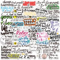 Pacote de adesivos Motivational Quote, 50 unidades - English Positive