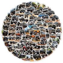 Pacote de adesivos Off-Road Car, 100 unidades de decalques de vinil impermeáveis Pacote de adesivos Off-Road Car, 100 unidades de decalques de vinil impermeáveis