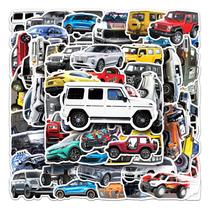 Pacote de adesivos Off-Road Car, 51 unidades SUV colorido de desenho animado Pacote de adesivos Off-Road Car, 51 unidades SUV colorido de desenho animado