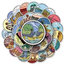 Pacote de adesivos para esportes panorâmicos do Oriente Médio, 50 unidades à prova d'água