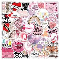 Pacote de adesivos para o Dia das Mães, 50 peças florais e silhuetas