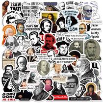 Pacote de adesivos para pensadores e autores famosos, 50 unidades Creative Phi