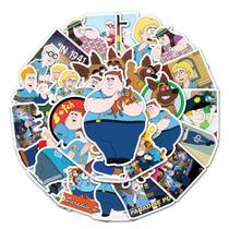 Pacote de adesivos Paradise Town Police Station, 50 unidades de anime aquático