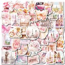 Pacote de adesivos Paris Aesthetic Romantic Eiffel Tower 50 unidades