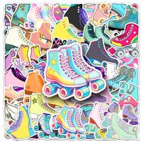 Pacote de adesivos, patins, 50 peças de arte colorida em grafite