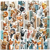 Pacote de adesivos Peeking Animal Waterproof, 50 unidades
