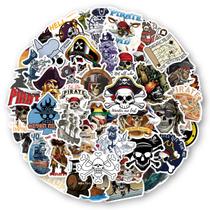 Pacote de adesivos Pirates Skull Anime, vinil impermeável, 50 unidades