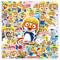 Pacote de adesivos Pororos Penguins, anime, vinil impermeável, 50 unidades Pacote de adesivos Pororos Penguins, anime, vinil impermeável, 50 unidades