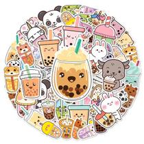 Pacote de Adesivos RABOWA 50 Peças Vinil à Prova dÁgua com Tema de Bubble Tea Pacote de Adesivos RABOWA 50 Peças Vinil à Prova dÁgua com Tema de Bubble Tea
