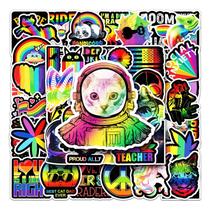 Pacote de adesivos Rainbow Graffiti, 50 unidades de estética de desenho animado