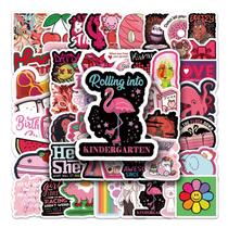 Pacote de adesivos Red Aesthetic, 72 unidades, decalques de vinil à prova d'água