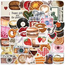 Pacote de adesivos Retro Aesthetic Vintage Style INS, 50 unidades