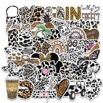 Pacote de adesivos Retro Cartoon Animal Aesthetic Leopard Print