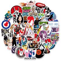 Pacote de adesivos Rock Roll Records Guitar Anime Waterproof x50