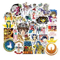 Pacote de adesivos Saints Seiya Anime, vinil impermeável, 50 unidades