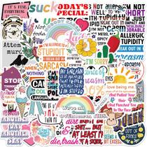 Pacote de adesivos Sarcastic Meme, 50 unidades, citações engraçadas de humor negro Pacote de adesivos Sarcastic Meme, 50 unidades, citações engraçadas de humor negro