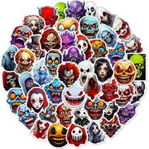 Pacote de adesivos Scary Ghost Face Anime, vinil impermeável, 50 unidades Pacote de adesivos Scary Ghost Face Anime, vinil impermeável, 50 unidades