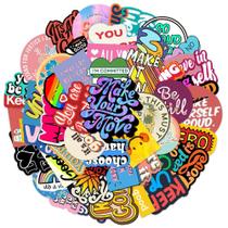 Pacote de adesivos Self Love, 50 peças de decalques estéticos de vinil
